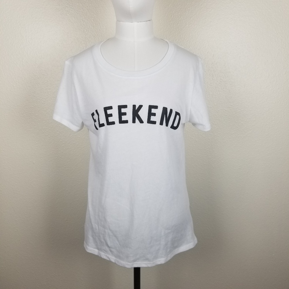 Suburban Riot Fleekend White Graphic Tee Small